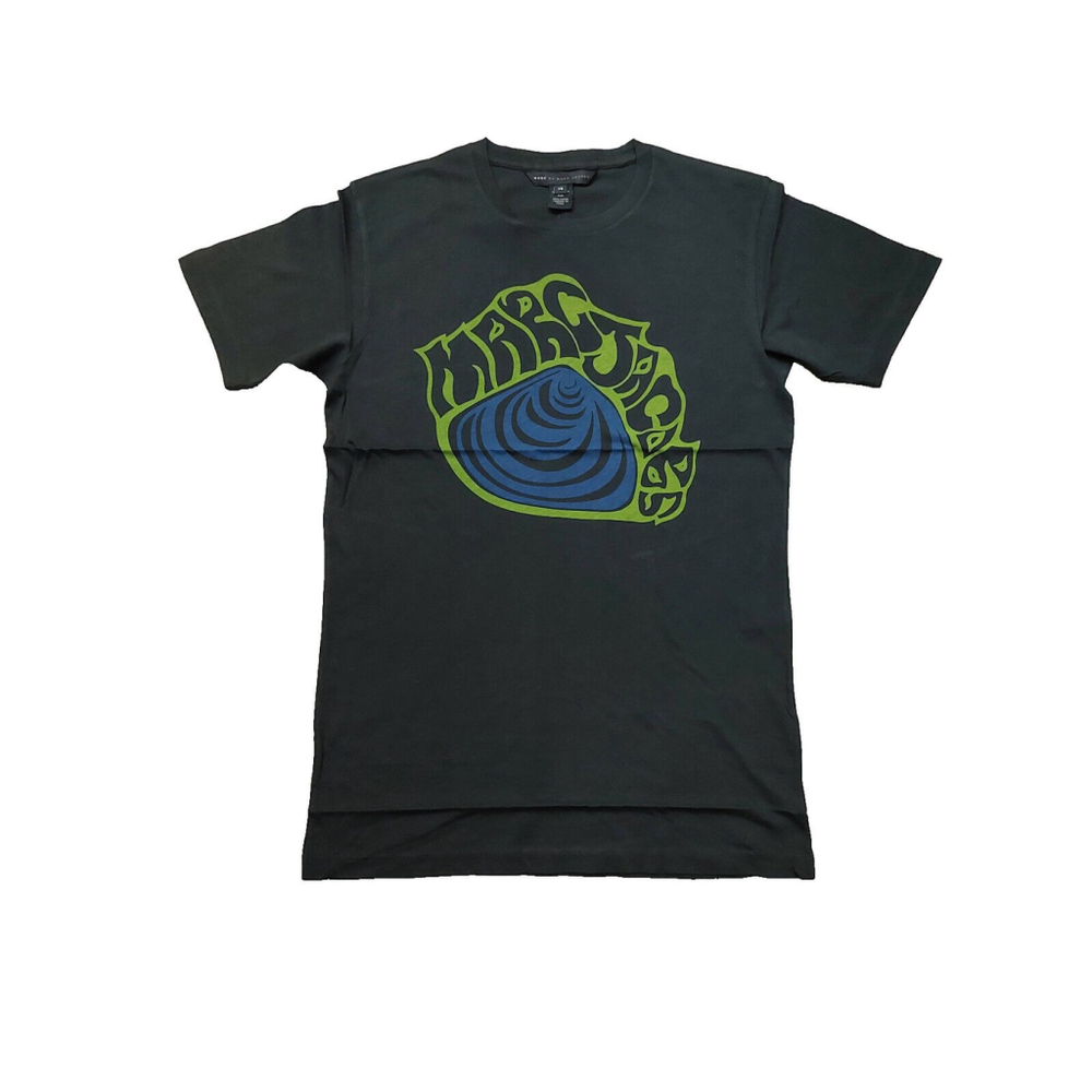 Marc by Marc Jacobs Orcha Black Multicolor Graphic Tee Shirt Sz XS NWT $78